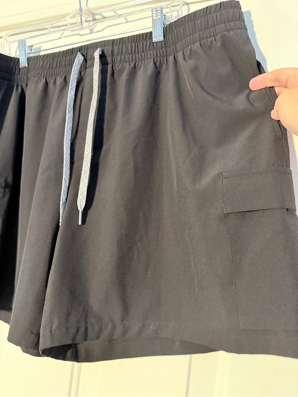Women’s‎ Athletic Shorts.  Black. Black with Drawstring. Sz XXL - Picture 2 of 5